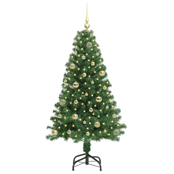 vidaXL K&uuml;nstlicher Weihnachtsbaum mit 150 LEDs mit St&auml;nder Gr&uuml;n 150 cm