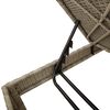 vidaXL Sonnenliege mit Auflage Hellgrau 55x200x44 cm Poly Rattan