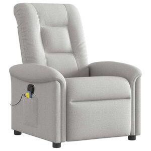 vidaXL Massagesessel Wolkengrau Stoff