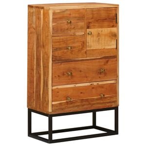 vidaXL Schubladenkommode Natur 55 x 30 x 90 cm Massivholz Akazie
