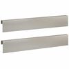 vidaXL Garten-Abdeckprofil 2 stk. 100 x 5 x 15 cm Edelstahl Silber