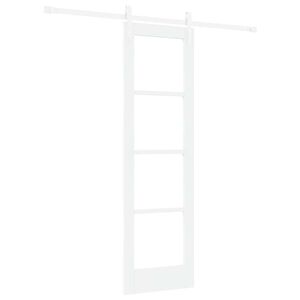 vidaXL Schiebet&uuml;r ORKDAL Wei&szlig; 61 x 198,5 cm Massivholz Kiefer und Glas