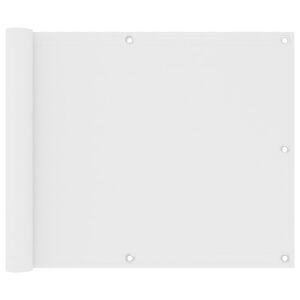 vidaXL Balkon-Sichtschutz Wei&szlig; 75x500 cm Oxford-Gewebe
