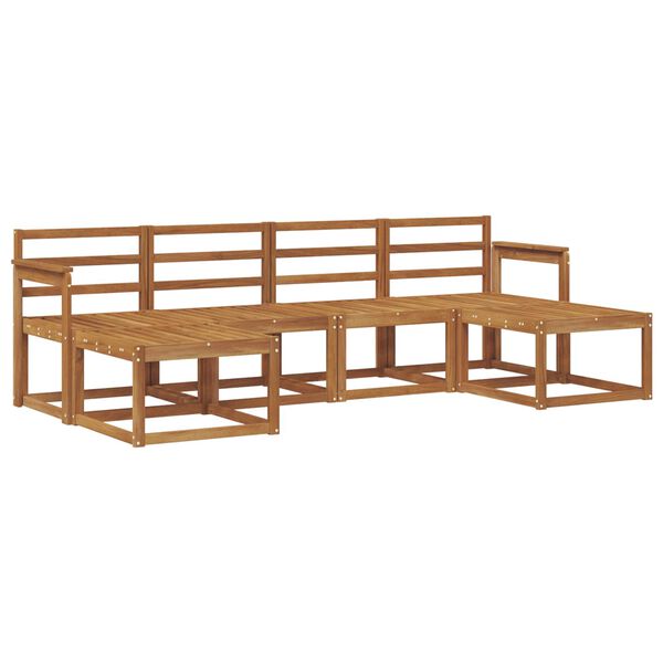 vidaXL Outdoor-Sofagarnitur 6 pcs Natur Massivholz Akazie