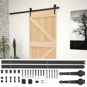vidaXL Schiebet&uuml;r 80 x 210 cm Massives Kiefernholz