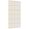 vidaXL Schiebet&uuml;r Golden 102,5x205 cm Matt ESG-Glas und Aluminium