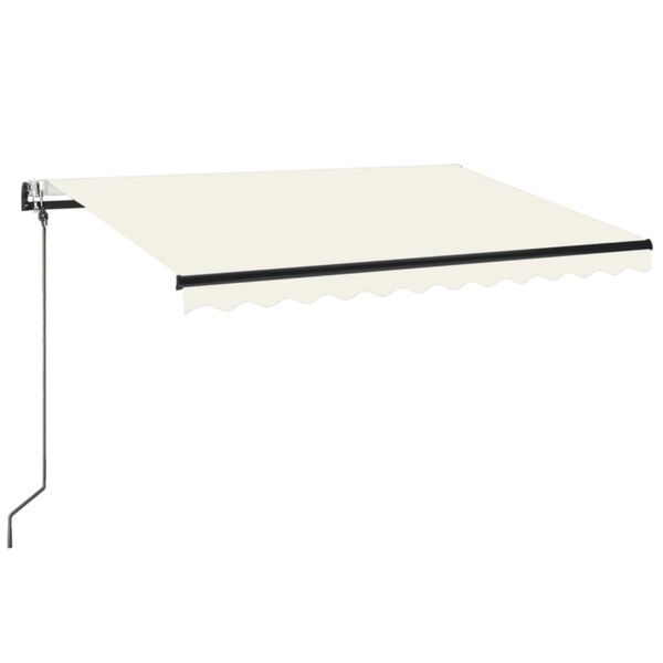 vidaXL Automatische Markise mit LED & Windsensor 350x250 cm Creme