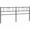vidaXL Ersatz-Kopfteil Metall Schwarz 180 cm