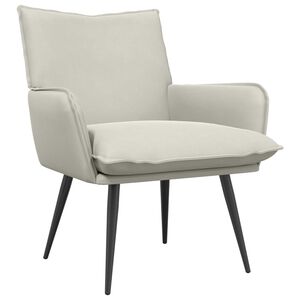 vidaXL Sessel Creme Samt