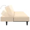 vidaXL Schlafsofa 2-Sitzer mit Fu&szlig;hocker Creme Samt