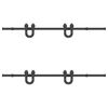 vidaXL Schiebetürbeschlag-Set 183 cm Stahl Schwarz