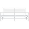 vidaXL Bettgestell mit Kopf- und Fu&szlig;teil Metall Wei&szlig; 180x200 cm