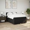 vidaXL Boxspringbett mit Matratze Schwarz 140x190 cm Stoff
