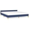 vidaXL Bettgestell mit Kopfteil ohne Matratze Blau 160x200 cm Stoff