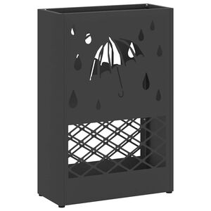 vidaXL Sonnenschirmhalter Schwarz 28 x 12 x 41 cm Stahl
