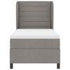 vidaXL Boxspringbett mit Matratze mit Kopfteil Taupe 80 x 200 cm Stoff