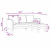 vidaXL Sofa Set Schwarz 173 x 131 x 67 cm Stoff