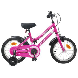 vidaXL Kinderfahrrad 12 Zoll f&uuml;r 2-4 Jahre alt Pink Schwarz