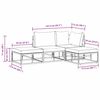 vidaXL Garten-Sofa-Set mit Kissen 4 pcs Schwarz Aluminium
