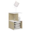 vidaXL Nachttische 2 Stk. Weiß Sonoma-Eiche 35x35x55 Holzwerkstoff