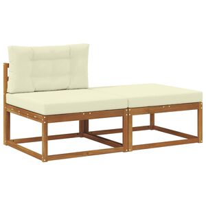 vidaXL Sectional Sofa Einheiten mit Kissen 2 St&uuml;ck Natur