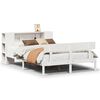 vidaXL Massivholzbett mit Regal ohne Matratze Wei&szlig; 120x190 cm Kiefer
