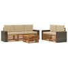 vidaXL Sofagarnituren mit Kissen 6 pcs Massivholz Akazie