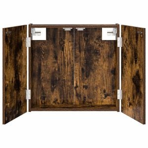 vidaXL Dartboard Schrank Raucheiche 56 x 12 x 53,5 cm Holzwerkstoff