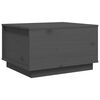 vidaXL Couchtisch Grau 60x50x35 cm Massivholz Kiefer