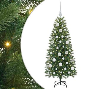 vidaXL K&uuml;nstlicher Weihnachtsbaum mit 150 LEDs Gr&uuml;n 120 cm PE und PVC