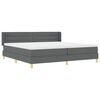 vidaXL Boxspringbett mit Matratze Dunkelgrau 200 x 200 cm Stoff