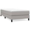 vidaXL Boxspringbett mit Matratze Hellgrau 90x200 cm Stoff