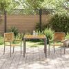 vidaXL Garten Essgruppe 3 pcs Grau Poly-Rattan