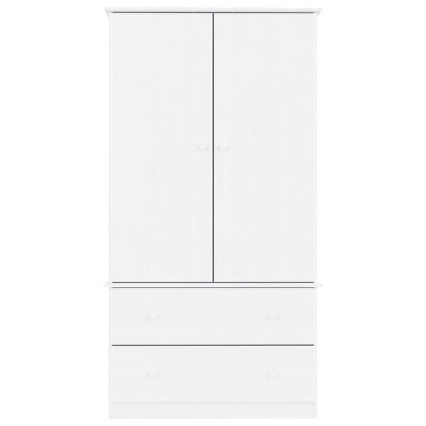 vidaXL Kleiderschrank ALTA Weiß 90x55x170 cm Massivholz Kiefer