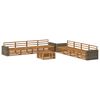 vidaXL Outdoor-Sofagarnitur 9 pcs Natur Massivholz Akazie