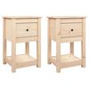vidaXL Nachttische 2 Stk. 40x35x61,5 cm Massivholz Kiefer