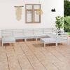 vidaXL 9-tlg. Garten-Lounge-Set Massivholz Kiefer Wei&szlig;