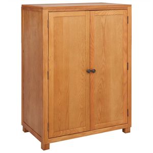 vidaXL Kleiderschrank Braun 80 x 50 x 115 cm Massives Eichenholz