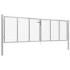 vidaXL Gartentor verzinkter Stahl 400 x 100 cm Silber