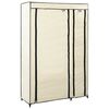 vidaXL Faltschränke 2 Stk. Creme 110x45x175 cm Stoff