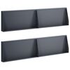 vidaXL St&uuml;tzmauer 4 stk. 80 x 12 x 50 cm Stahl Anthrazit