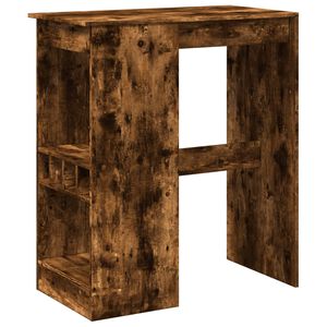 vidaXL Bartisch mit Regal R&auml;uchereiche 90x47,5x103,5 cm Holzwerkstoff
