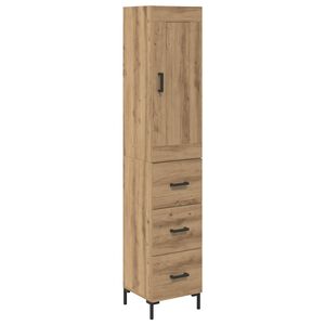 vidaXL Highboard Artisan-Eiche 34,5 x 34 x 180 cm Holzwerkstoff