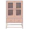 vidaXL Highboard Rosa 68x39x111,5 cm Stahl