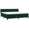 vidaXL Boxspringbett mit Matratze Dunkelgr&uuml;n 200x200 cm Samt