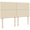 vidaXL Boxspringbett mit Matratze Creme 180x200 cm Stoff