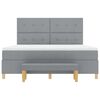 vidaXL Boxspringbett mit Matratze Hellgrau 180 x 200 cm Stoff