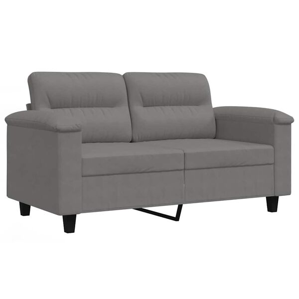 vidaXL 2-Sitzer-Sofa Dunkelgrau 120 cm Mikrofasergewebe