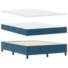 vidaXL Boxspringbett mit Kopfteil Blau 140 x 190 cm Samt