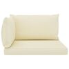 vidaXL Palettensofa-Auflagen 3 Stk. Creme Stoff